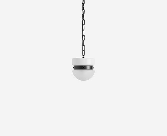 An alternative image of Slab Hemisphere Pendant Small in use